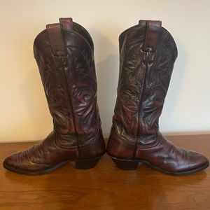 Vintage Justin Leather Cowboy Boots